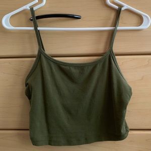*SOLD*Olive green cropped tank top